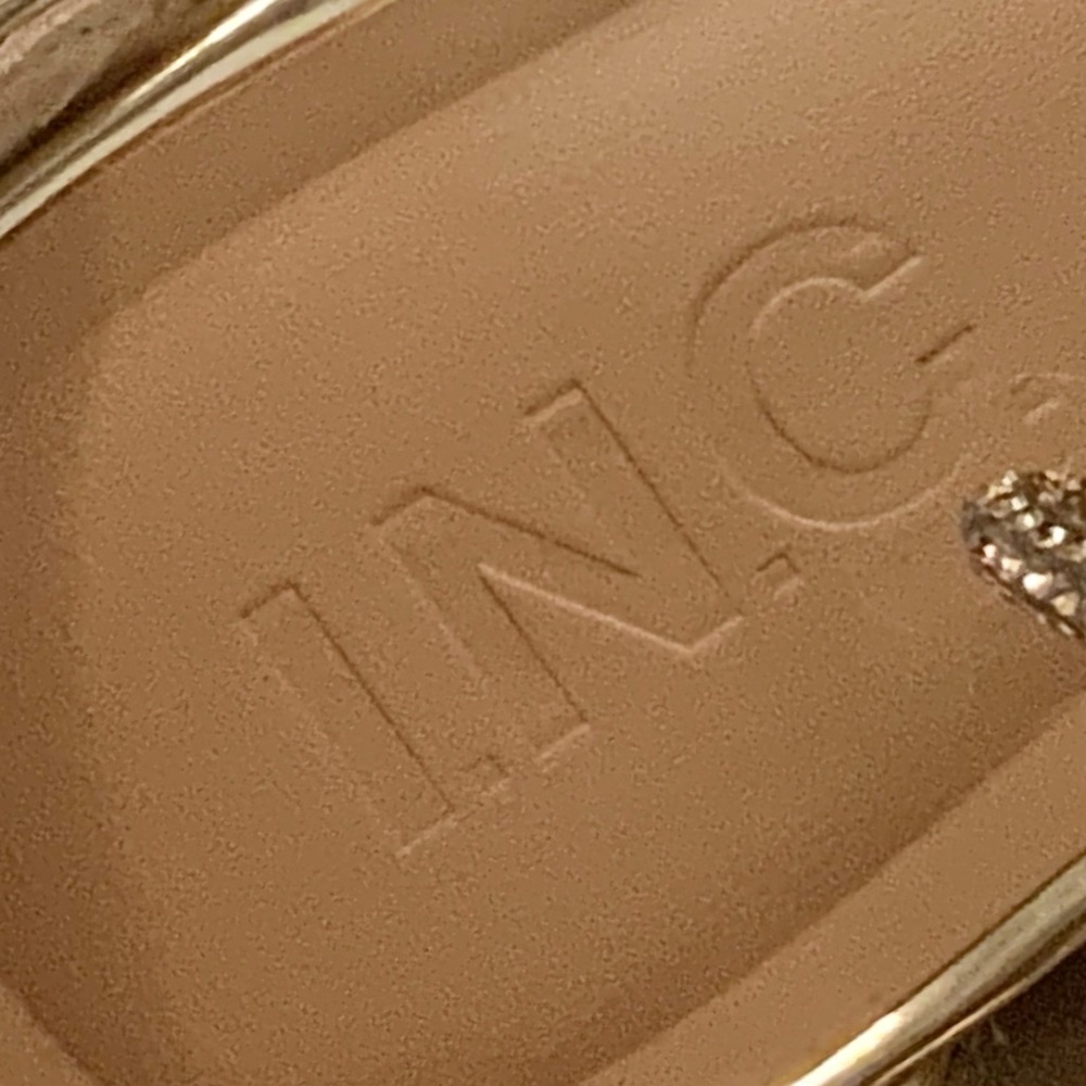 INC International Concepts Glittery Gold Stiletto Strappy Sandals - Picture 11 of 16